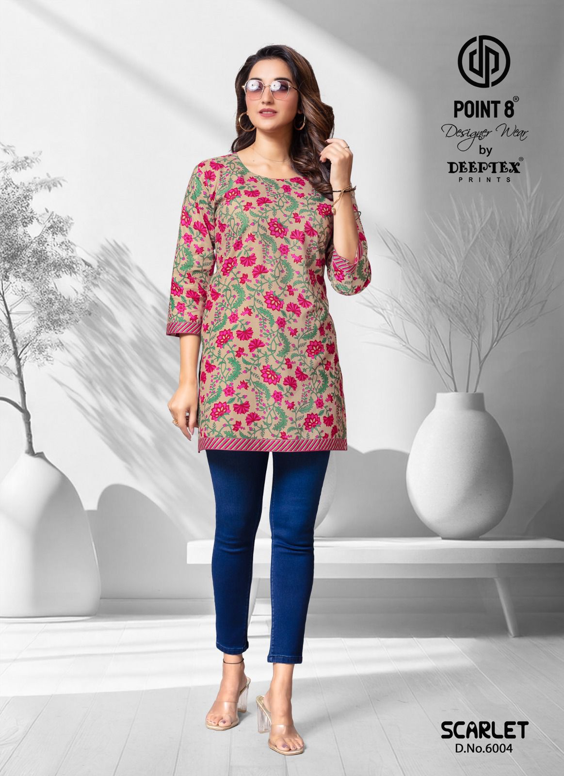 Scarlet Vol 6 By Deeptex Poplin Cotton Short Kurti Suppliers In India